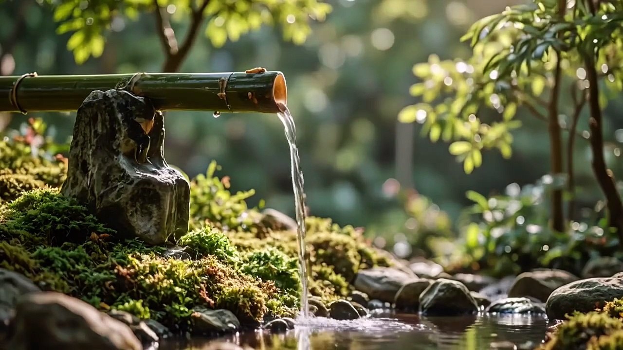 Tranquil Bamboo Water Flow | Natural ASMR for Relaxation & Focus