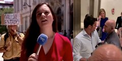 ¡Qué jeta!: El presidente de TVE estalla por cuatro gritos a una de sus reporteras pero calla con la agresión a Vito Quiles cuando preguntaba a Intxaurrondo