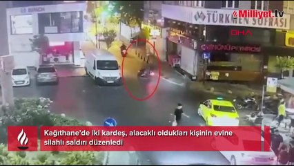 İki kardeş dehşet saçtı! Motosikletle gelip evi taradılar