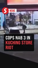 Cops arrest three in Kuching convenience store riot