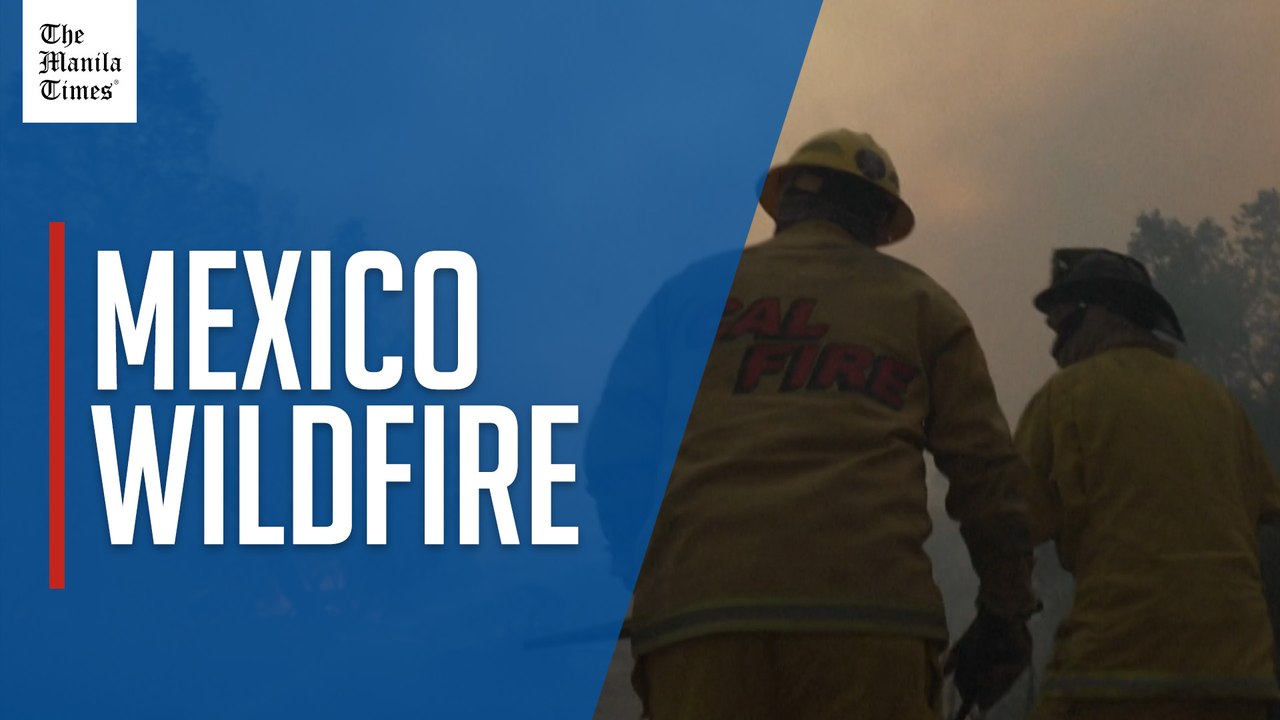 Firefighters battle wildfire in Mexico