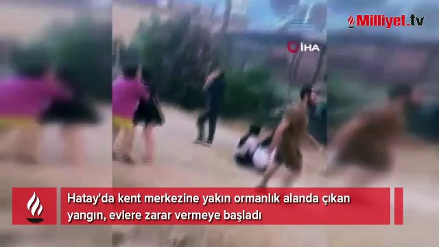 Orman yangını evlerine sıçrayan vatandaşların zor anları