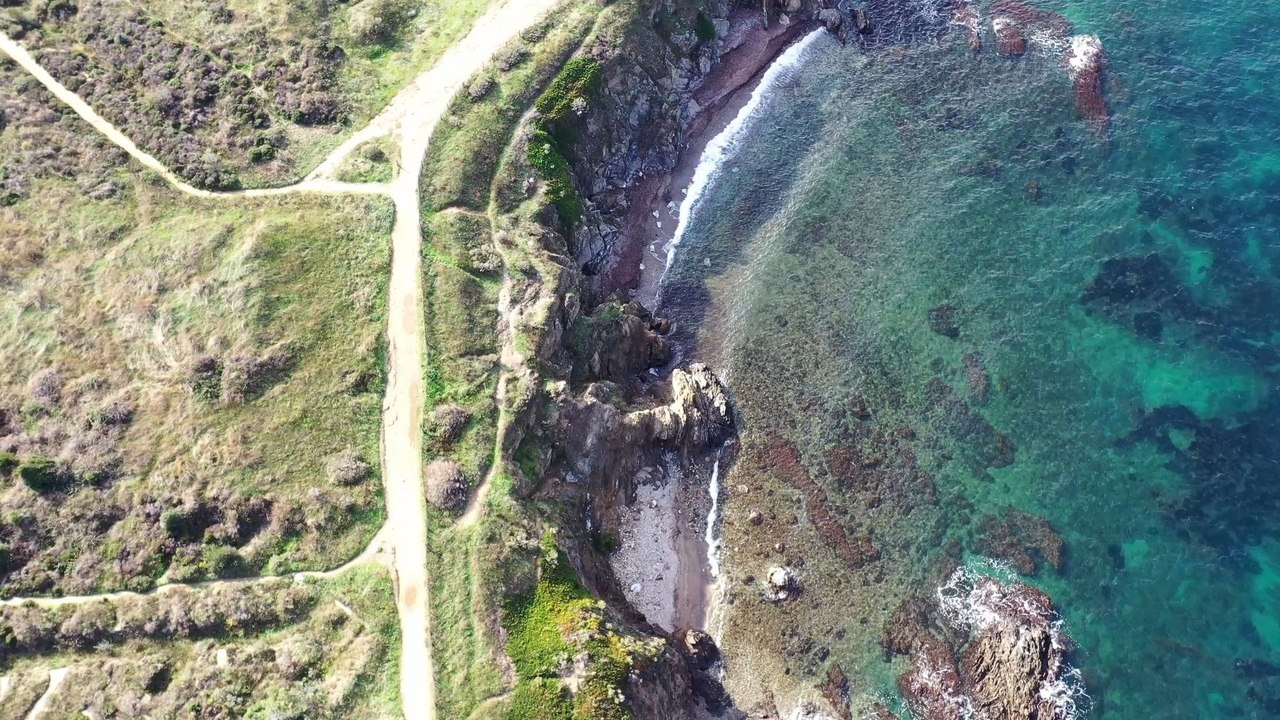 Le Sentier du Littoral vu du ciel, à Argelès-sur-Mer