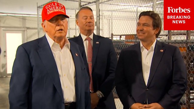 Trump Asked About His Relationship With DeSantis After 2024 Battle Right In Front Of DeSantis