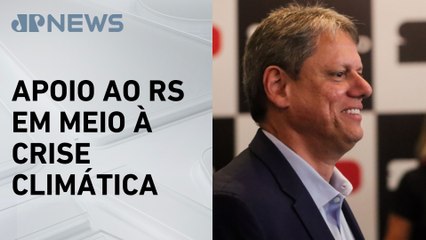 Tarcísio envia bombas da Sabesp para ajudar o Rio Grande do Sul nas enchentes