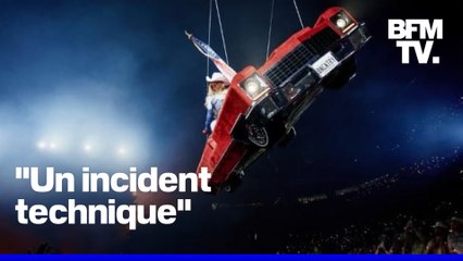 La voiture suspendue de Beyoncé proche de la chute en plein concert