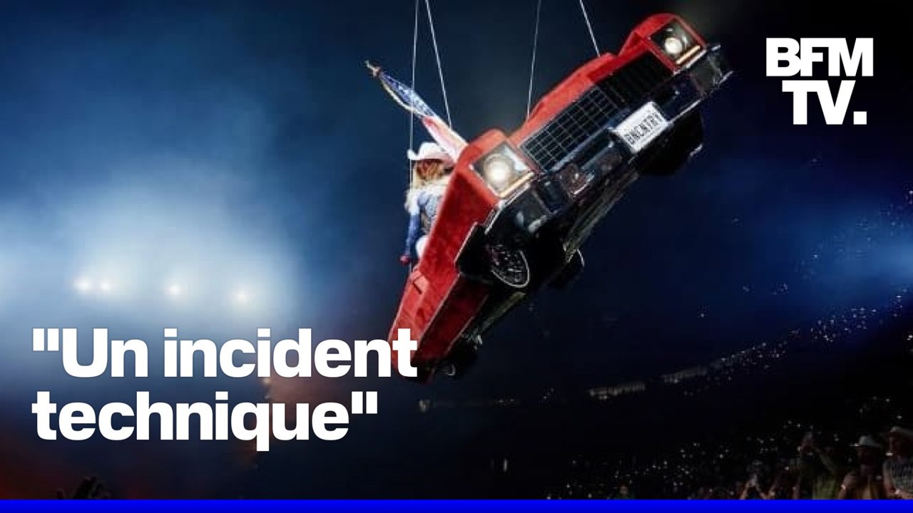 La voiture suspendue de Beyoncé proche de la chute en plein concert