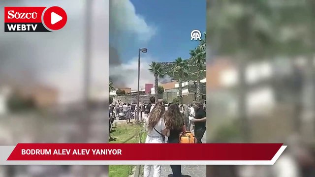 Bodrum'da çıkan orman yangınına müdahale ediliyor