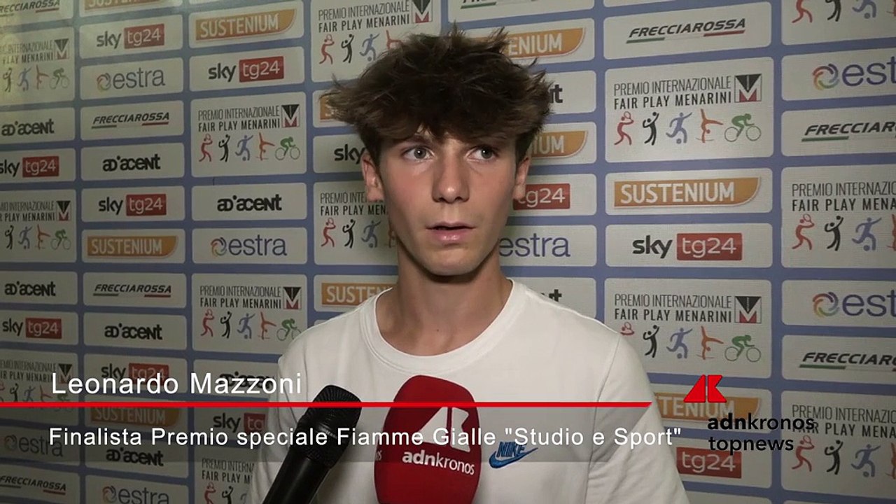 Fair Play Menarini, Mazzoni: "Cerco di dare il massimo sempre, nello sport e nella vita"