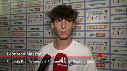 Fair Play Menarini, Mazzoni: "Cerco di dare il massimo sempre, nello sport e nella vita"