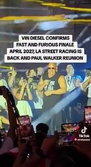 Vin Diesel confirmó el regreso de Paul Walker en el cierre de Rápido y furioso