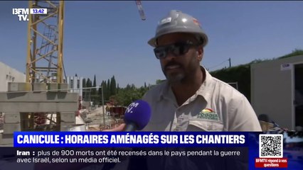Face aux fortes chaleurs, les horaires sont aménagés sur les chantiers