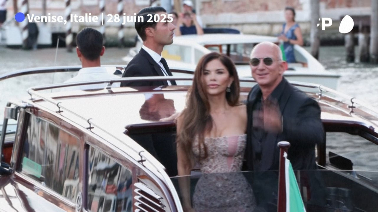 Jeff Bezos et Lauren Sanchez Bezos se rendent à leur fête de mariage à Venise