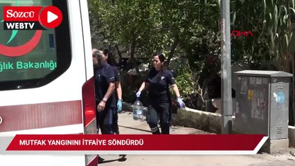 Mutfak yangınını itfaiye söndürdü