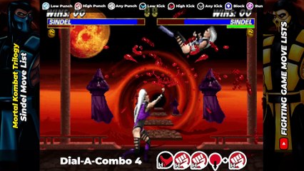 SINDEL MOVE LIST - Mortal Kombat Trilogy (MKT)