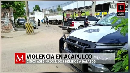 Violencia en Acapulco deja 5 personas asesinadas y 2 heridas