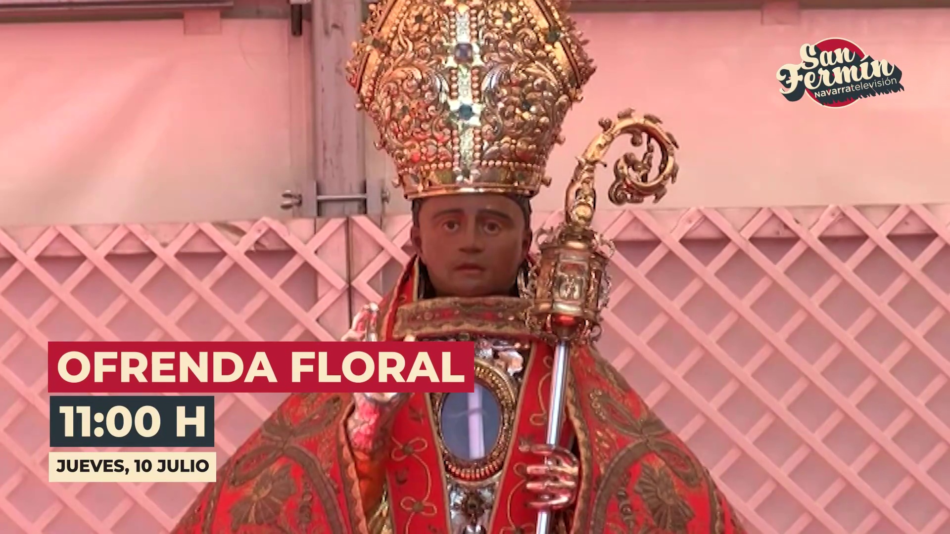 La Ofrenda Floral, el 10 de julio, a las 11:00 horas en Navarra Televisión