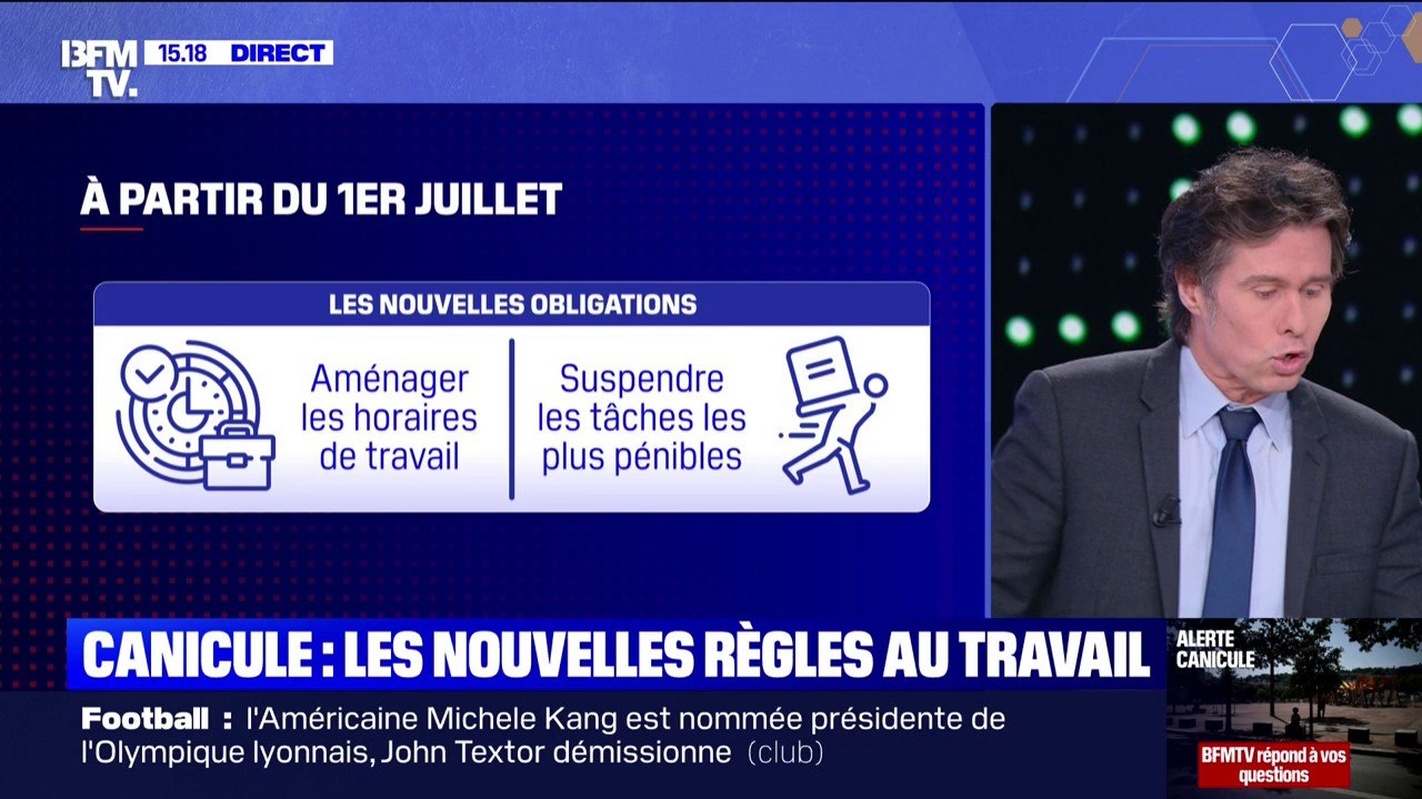 À partir du 1er juillet, de nouvelles règles devront s'appliquer au travail en cas de fortes chaleurs