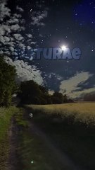 Beautiful Night Scene With Full Moon