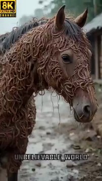 A horse rescue: Millions of Parasitic Earth worms attack on horse. #horse #horses #shorts #viral
