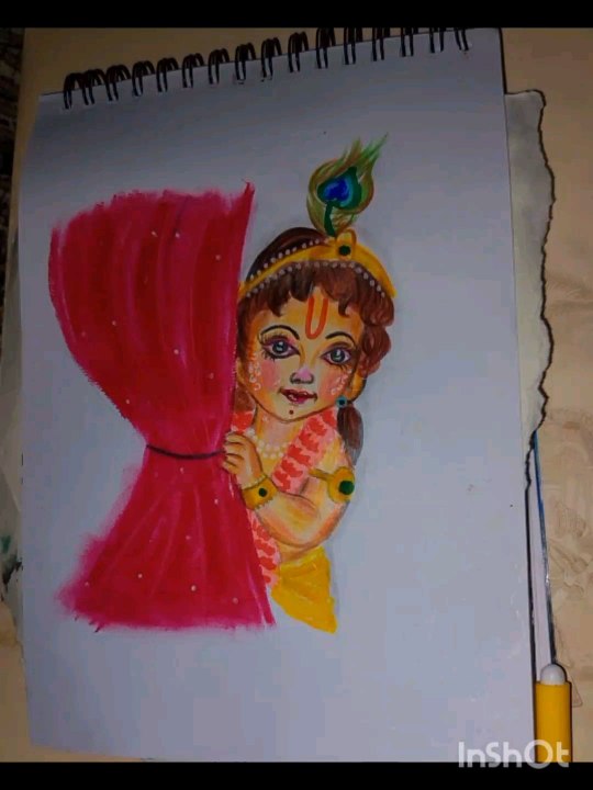 Krishna colour pencil drawing ।। how to draw Krishna ।। easy Krishna drawing.