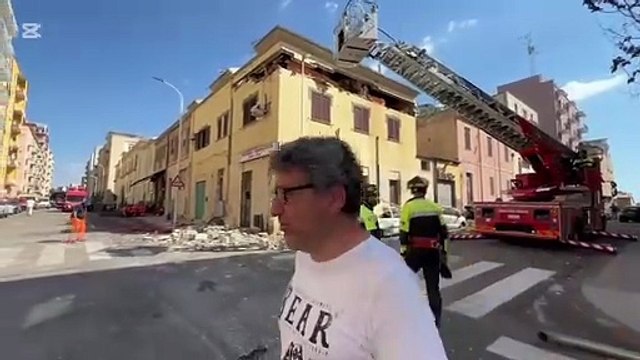 Palazzina esplosa a Sassari, strade ancora chiuse e un drone in volo per verificare la stabilit?