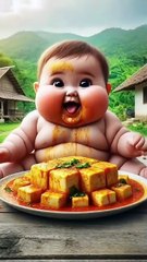 Ai Baby Eating Foods 🥵 #shorts #baby #ai #food #cute