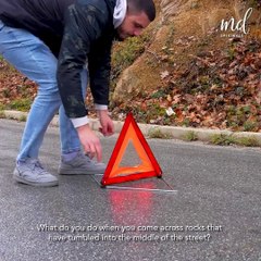 This guy did an amazing job clearing the street of rocks!🧹