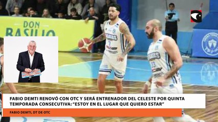 Fabio Demti renovó con OTC y será entrenador del celeste por quinta temporada consecutiva