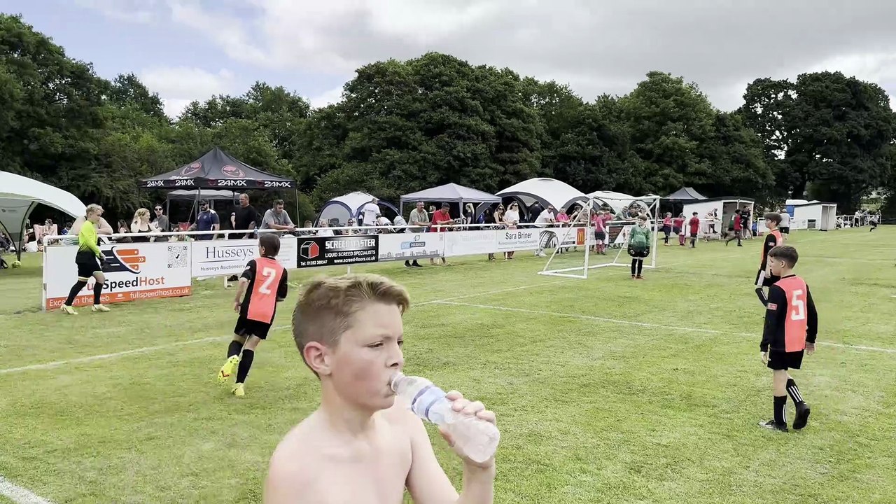 Some of the pitches in action at the two-day Tedburn St Mary youth football tournament, video Alan Quick IMG_5212