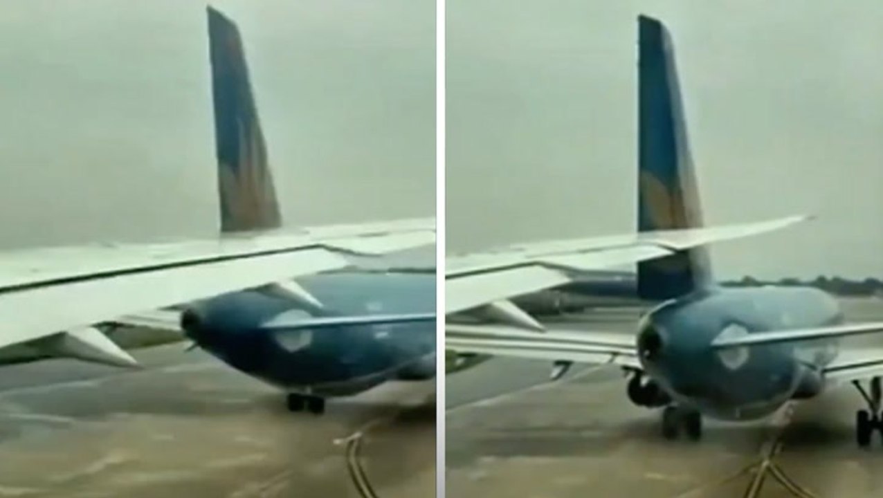 Watch: Boeing plane slices another aircraft’s tail at major airport