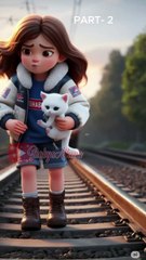 PENYELAMATAN ANAK KUCING DARI KERETA API PART 2 #shortskids #cute #animasi #ceritaanak #anakkucing