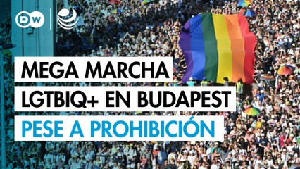 Multitudinaria marcha LGTBIQ+ en Budapest pese a la prohibición