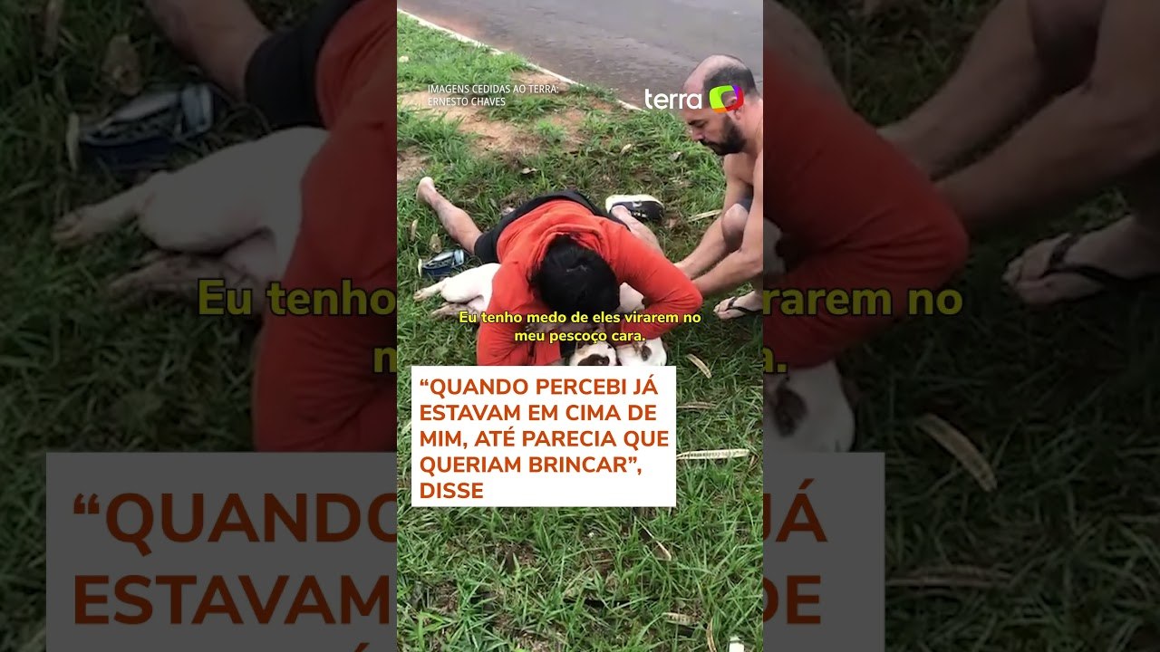 Lutador de muay thai consegue imobilizar dois cães da raça pitbull após ser atacado em MS #shorts