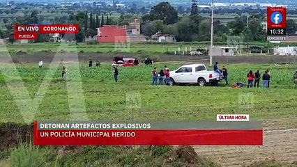 Estallan artefactos explosivos durante operativo en Coronango, Puebla; hay un policía herido