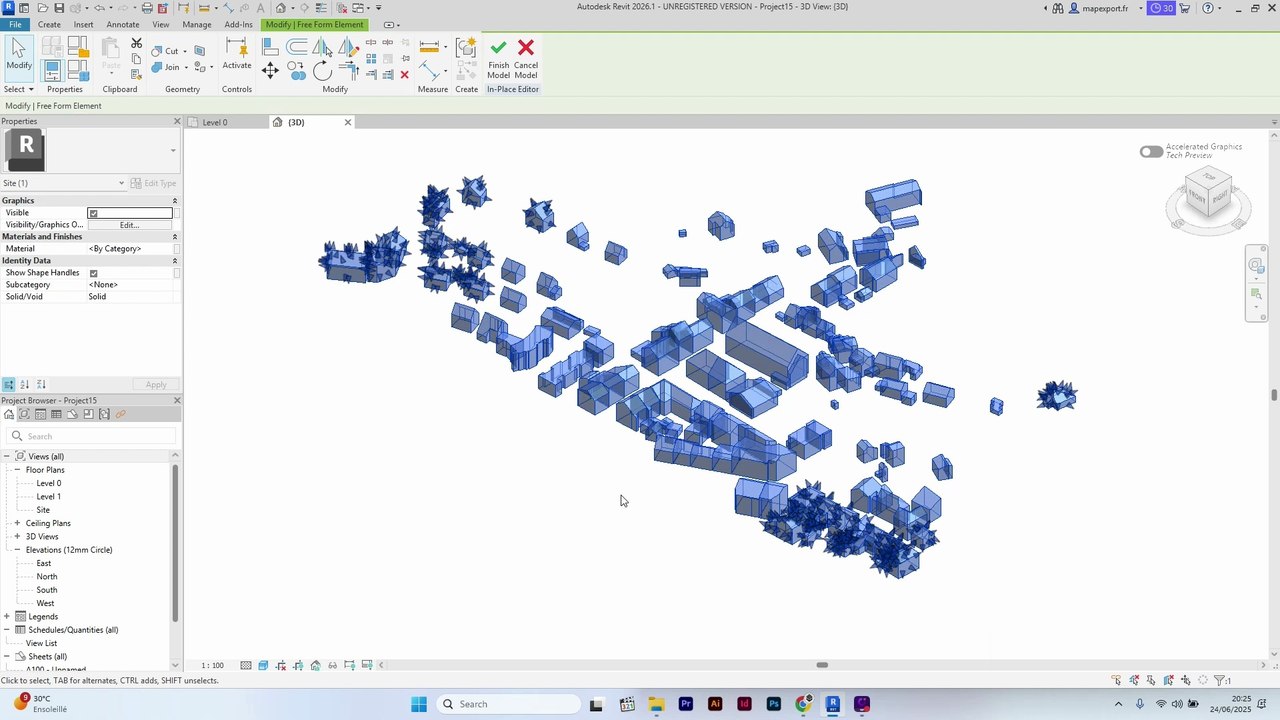 TopoExport.com - Revit Tutorial Import and Edit DXF Building Blocks from TopoExport (Native Workflow)