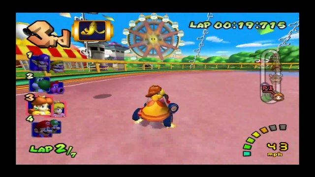 Mario Kart Double Dash (NINTENDO GAMECUBE) Mushroom Cup With The Princeses