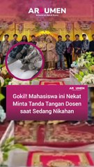 Gokil! Mahasiswa ini Nekat Minta Tanda Tangan Dosen Saat Sedang Nikahan