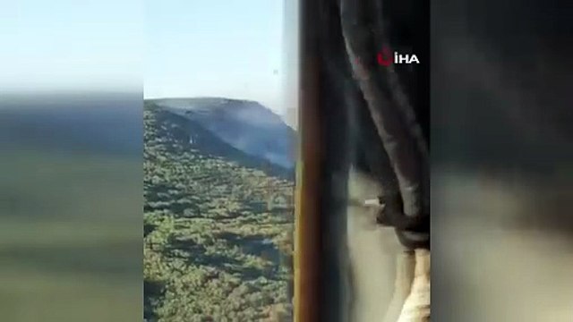 Menderes ve Seferihisar’daki orman yangınlarına 4 uçak ve 10 helikopter ile müdahaleye başlandı
