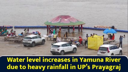 Water level increases in Yamuna River due to heavy rainfall in UP’s Prayagraj