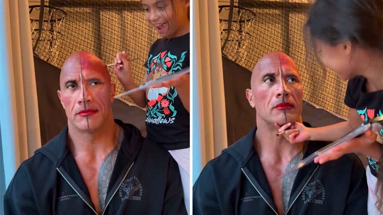 The Rock begeistert das Internet mit süßem Video mit seinen Töchtern