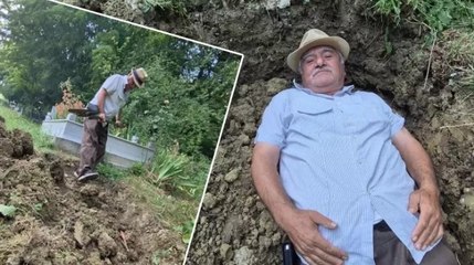 Rüyasında öldüğünü gördü, kendi mezarını kazdı