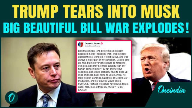 ‘Head Back to South Africa’ | Trump UNLEASHES on Musk, THREATENS to CUT EV Subsidies over BBB Clash