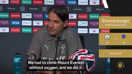 Al Hilal 'had to climb Everest without oxygen' against Man City - Inzaghi
