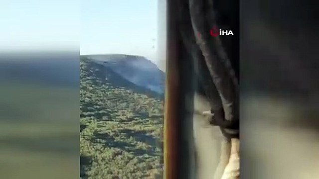 İzmir'deki Orman Yangınına Havadan Müdahale Yeniden Başladı