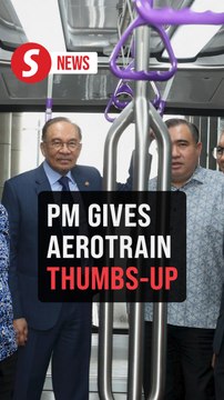 Anwar takes revamped KLIA Aerotrain ride, praises performance