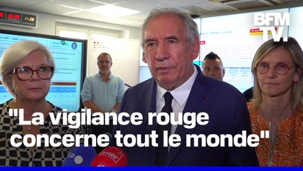 Canicule: le point de François Bayrou depuis la cellule de gestion de crise interministérielle