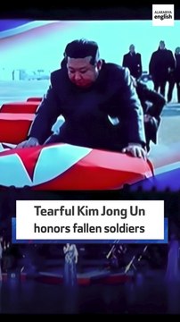 Tearful Kim Jong Un honors fallen soldiers