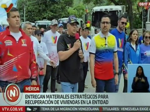 Mérida | Entregan insumos para la construcción y recuperación de viviendas afectadas por lluvias