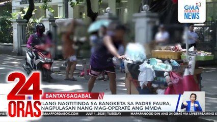 Ilang nagtitinda sa bangketa sa Padre Faura, nagpulasan nang mag-operate ang MMDA | 24 Oras